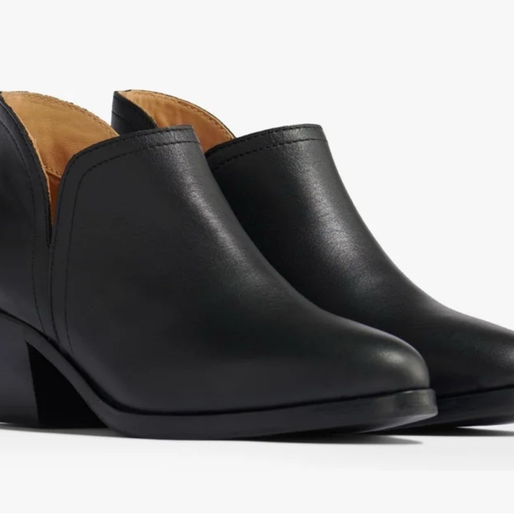 Nisolo Mia Elegant Black Leather Ankle Boots 6.5 BNIB retail $140